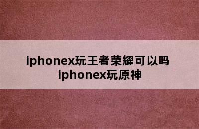 iphonex玩王者荣耀可以吗 iphonex玩原神